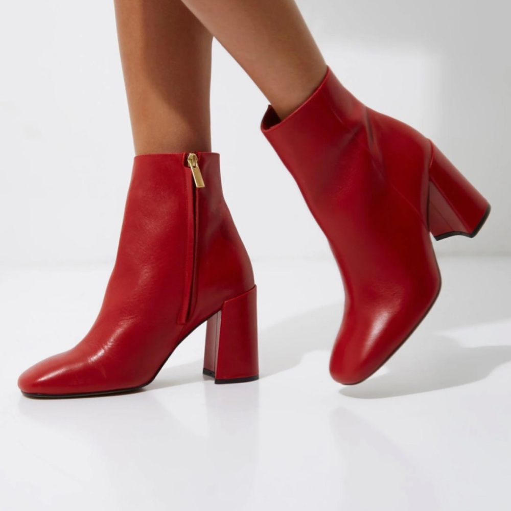 River Island Red Booties